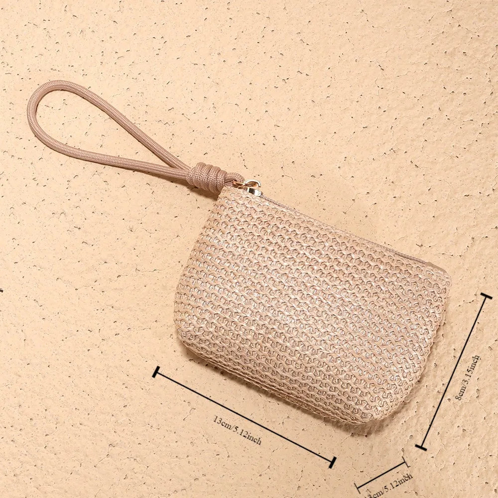 Mini Portefeuille Paille