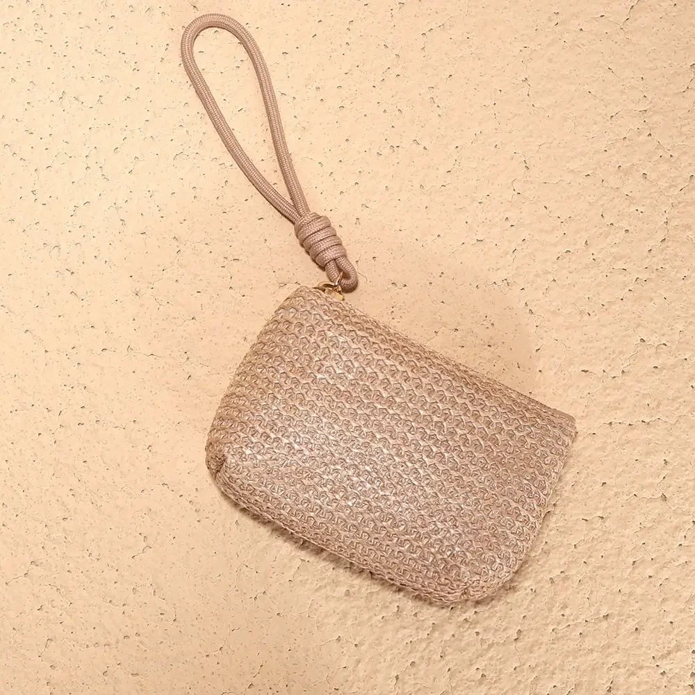 Mini Portefeuille Paille