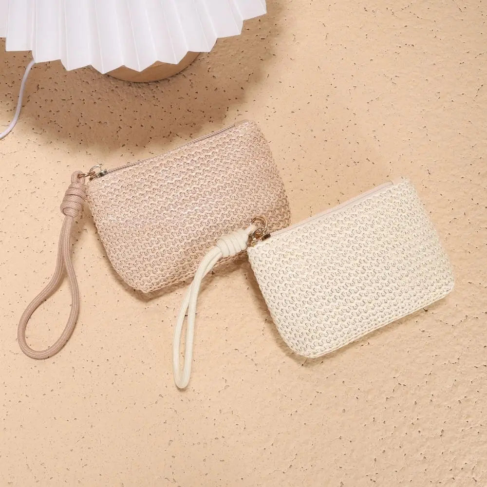 Mini Portefeuille Paille