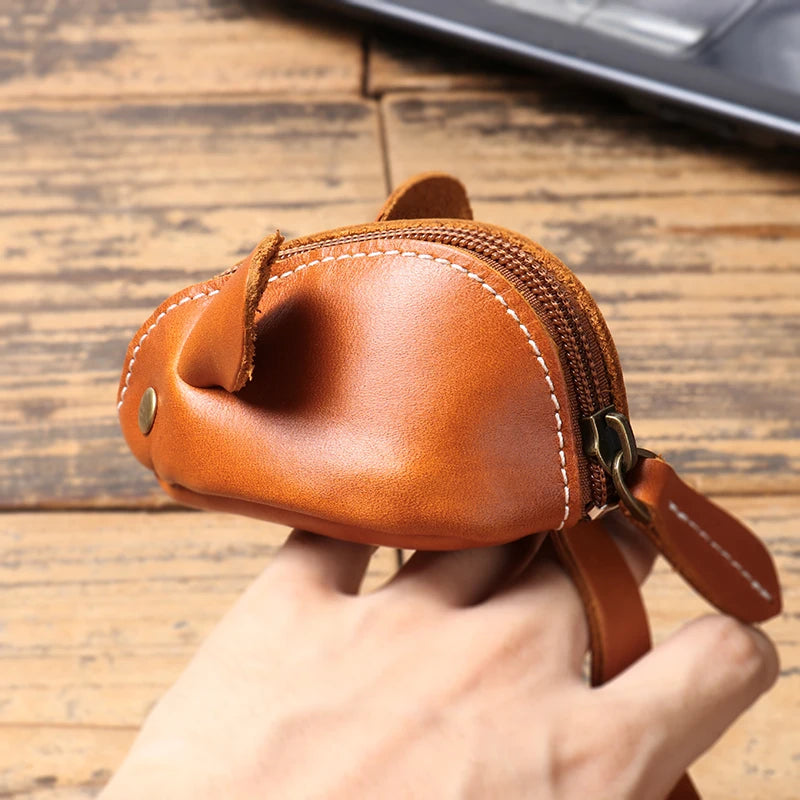 Porte-Monnaie Cuir Souris